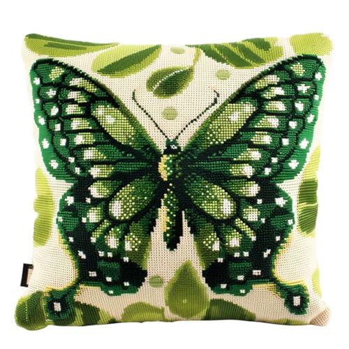 Kitquiver Knüpfkissen Mit Vordruck Cartoon-Grüner Schmetterling Knüpfhäkel-Set,Kissen,Diy-Teppich,Häkelnadel,Kissenherstellungs-Sets Mit Vorgedrucktem Muster Auf Leinwand 17x17In Kitquiver Knüpfkissen Mit Vordruck Cartoon-Grüner Schmetterling Knüpfhäkel-Set,Kissen,Diy-Teppich,Häkelnadel,Kissenherstellungs-Sets Mit Vorgedrucktem Muster Auf Leinwand 17x17In von Kitquiver