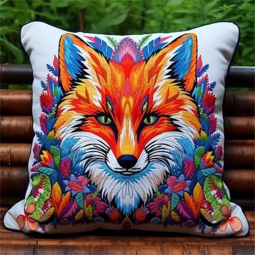 Kitquiver Knüpfkissen Mit Vordruck Fantasie Fuchs Tier Knüpfhäkel-Set Für Erwachsene Und Anfänger,Stickerei-Häkelset,Diy-Kissenbezug-Sets 17x17In Kitquiver Knüpfkissen Mit Vordruck Fantasie Fuchs Tier Knüpfhäkel-Set Für Erwachsene Und Anfänger,Stickerei-Häkelset,Diy-Kissenbezug-Sets 17x17In von Kitquiver