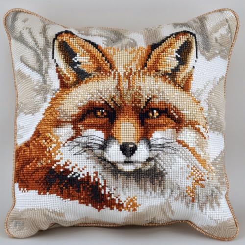 Kitquiver Knüpfkissen Mit Vordruck Fantasie Fuchs Tier Knüpfkissen-Sets,Grobes Kreuzstich-Set,Diy-Stickerei-Nadelspitzen-Kit Für Heimdekoration 17x17In Kitquiver Knüpfkissen Mit Vordruck Fantasie Fuchs Tier Knüpfkissen-Sets,Grobes Kreuzstich-Set,Diy-Stickerei-Nadelspitzen-Kit Für Heimdekoration 17x17In von Kitquiver