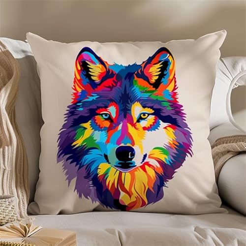 Kitquiver Knüpfkissen Set Wolf 43x43cm DIY Bastelset für Anfänger Handarbeit Kissen Set Kissen DIY Bastelset für die Sofa-Heimdekoration Kitquiver Knüpfkissen Set Wolf 43x43cm DIY Bastelset für Anfänger Handarbeit Kissen Set Kissen DIY Bastelset für die Sofa-Heimdekoration von Kitquiver