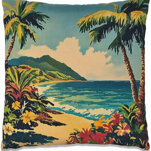 Kitquiver Landschaft Knüpfen Set Anfänger Kokosnussbäume Am Strand Diy-Kissenbezug Mit Gobelin-Stickerei,Kissen-Set Für Die Heimdekoration,Stickset Für Anfänger 17x17in Kitquiver Landschaft Knüpfen Set Anfänger Kokosnussbäume Am Strand Diy-Kissenbezug Mit Gobelin-Stickerei,Kissen-Set Für Die Heimdekoration,Stickset Für Anfänger 17x17in von Kitquiver