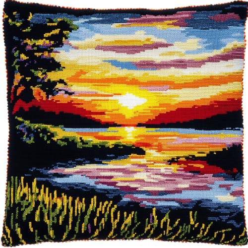 Kitquiver Landschaft Stickpackung Kissen Abstrakte Landschaft Diy-Knüpfhäkel-Sets,Nadelspitzen-Set Für Heimdekoration,Handarbeitsset Für Erwachsene Anfänger 17x17in Kitquiver Landschaft Stickpackung Kissen Abstrakte Landschaft Diy-Knüpfhäkel-Sets,Nadelspitzen-Set Für Heimdekoration,Handarbeitsset Für Erwachsene Anfänger 17x17in von Kitquiver