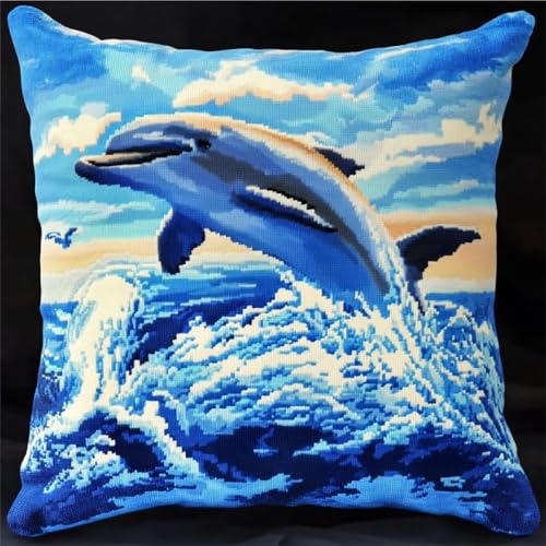 Kitquiver Tier Diy Knüpfen Set Cartoon-Delfin Diy-Knüpfhäkel-Sets,Bedruckte Kissen,Häkelgarn,Häkelnadel Und Knüpfset,Kissenbezug,Teppich,Heimdekoration 17x17in Kitquiver Tier Diy Knüpfen Set Cartoon-Delfin Diy-Knüpfhäkel-Sets,Bedruckte Kissen,Häkelgarn,Häkelnadel Und Knüpfset,Kissenbezug,Teppich,Heimdekoration 17x17in von Kitquiver