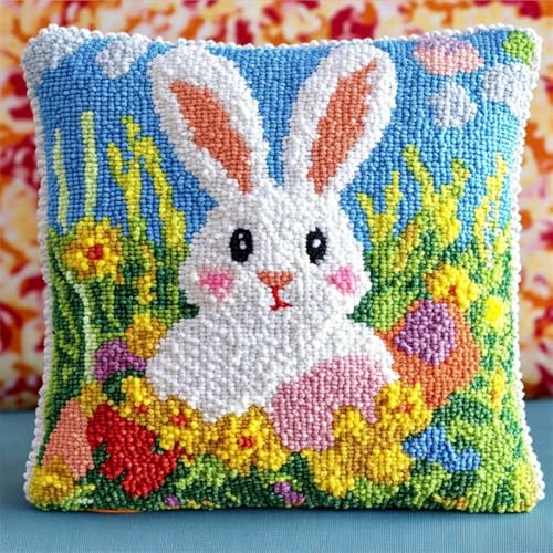 Kitquiver Tier Kissen Knüpfen Set Erwachsene Kaninchen Und Blumen Diy-Knüpfhäkel-Sets,Nadelspitzen-Set Für Heimdekoration,Handarbeitsset Für Erwachsene Anfänger 17x17in Kitquiver Tier Kissen Knüpfen Set Erwachsene Kaninchen Und Blumen Diy-Knüpfhäkel-Sets,Nadelspitzen-Set Für Heimdekoration,Handarbeitsset Für Erwachsene Anfänger 17x17in von Kitquiver