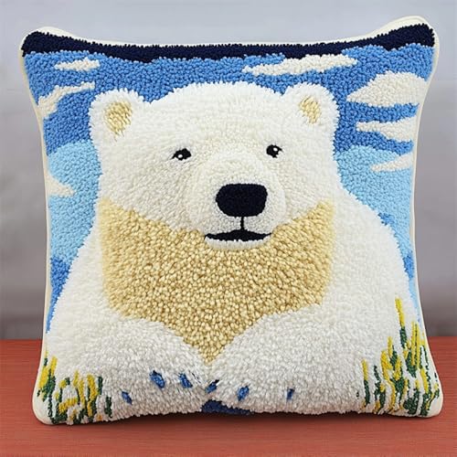 Kitquiver Tier Knüpfen Set Erwachsene Cartoon-Eisbär Knüpfkissen-Sets,Grobes Kreuzstich-Set,Diy-Stickerei-Nadelspitzen-Kit Für Heimdekoration 17x17in Kitquiver Tier Knüpfen Set Erwachsene Cartoon-Eisbär Knüpfkissen-Sets,Grobes Kreuzstich-Set,Diy-Stickerei-Nadelspitzen-Kit Für Heimdekoration 17x17in von Kitquiver