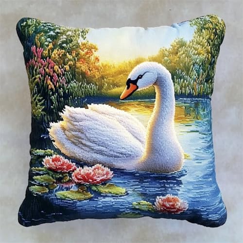 Kitquiver Tier Knüpfen Set Erwachsene Cartoon-Schwan Knüpfkissen-Sets,Grobes Kreuzstich-Set,Diy-Stickerei-Nadelspitzen-Kit Für Heimdekoration 17x17in Kitquiver Tier Knüpfen Set Erwachsene Cartoon-Schwan Knüpfkissen-Sets,Grobes Kreuzstich-Set,Diy-Stickerei-Nadelspitzen-Kit Für Heimdekoration 17x17in von Kitquiver