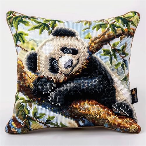 Knüpfkissen Set Panda Knüpfen und Weben Set 43X43cm DIY Knüpfen Set Kissen Bastelset Knüpfen Handwerksset Kissen DIY Bastelset für Anfänger für die Sofa-Heimdekoration Knüpfkissen Set Panda Knüpfen und Weben Set 43X43cm DIY Knüpfen Set Kissen Bastelset Knüpfen Handwerksset Kissen DIY Bastelset für Anfänger für die Sofa-Heimdekoration von Kitquiver