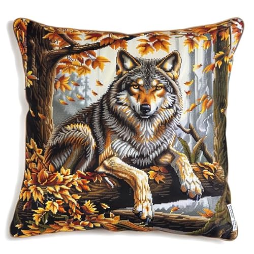 Knüpfkissen Set Wolf Knüpfen und Weben Set 43X43cm Bastelset Knüpfen Kissen Bastelset Knüpfen Handwerksset Kissen DIY Bastelset für Anfänger für die Sofa-Heimdekoration Knüpfkissen Set Wolf Knüpfen und Weben Set 43X43cm Bastelset Knüpfen Kissen Bastelset Knüpfen Handwerksset Kissen DIY Bastelset für Anfänger für die Sofa-Heimdekoration von Kitquiver