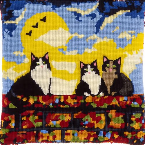 Tier Knüpfen Set Erwachsene Cartoon-Katze Diy-Knüpfhäkel-Set Für Teppiche Und Kissen Auf Leinwand Für Anfänger 17x17in Tier Knüpfen Set Erwachsene Cartoon-Katze Diy-Knüpfhäkel-Set Für Teppiche Und Kissen Auf Leinwand Für Anfänger 17x17in von Kitquiver