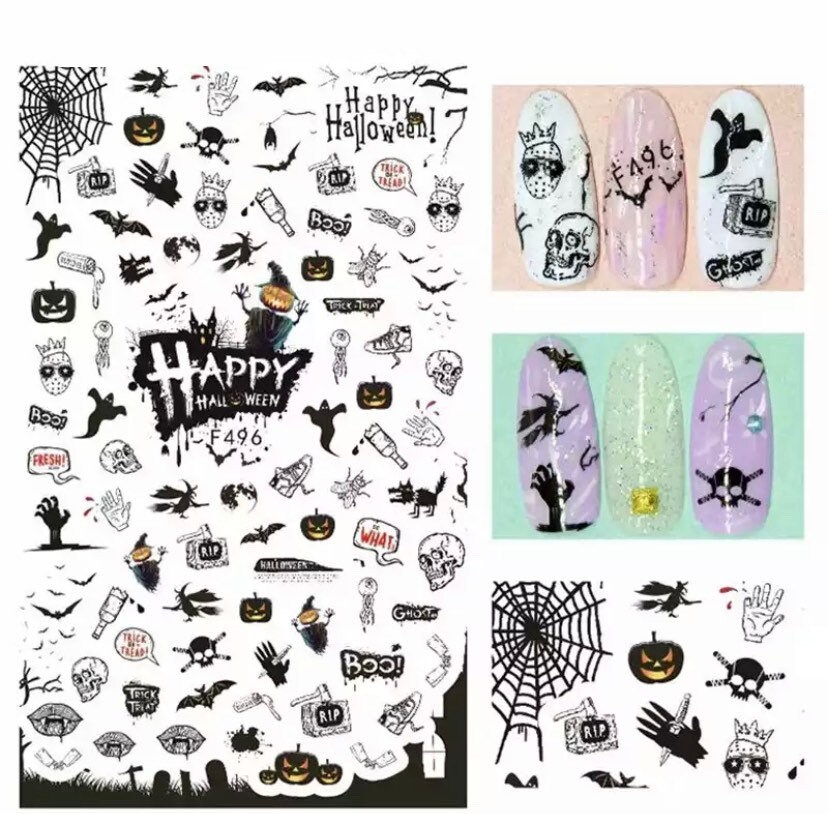 Halloween, Fledermäuse, Boo, Skull & Witches - Nail Art Set Sticker Halloween, Fledermäuse, Boo, Skull & Witches - Nail Art Set Sticker von KitschyNails