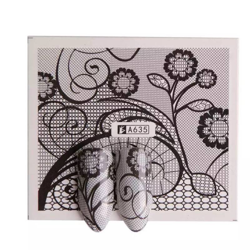 Wasser Transfernagel Aufkleber, Nagel Spitze Blumen Design, Nail Art, Dekoration von KitschyNails