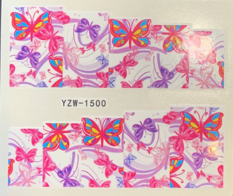Wasser Transfernagel Aufkleber, Schmetterling Nagel Rosa Und Lila Schmetterling, Design, Nail Art, Dekoration von KitschyNails