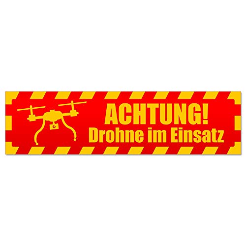 Kiwistar - Autoaufkleber - Achtung Drohne Einsatz gestreift - Hinweis Aufkleber Sticker für Auto, Kfz, Fahrrad, PKW, LKW Kiwistar - Autoaufkleber - Achtung Drohne Einsatz gestreift - Hinweis Aufkleber Sticker für Auto, Kfz, Fahrrad, PKW, LKW von Kiwistar