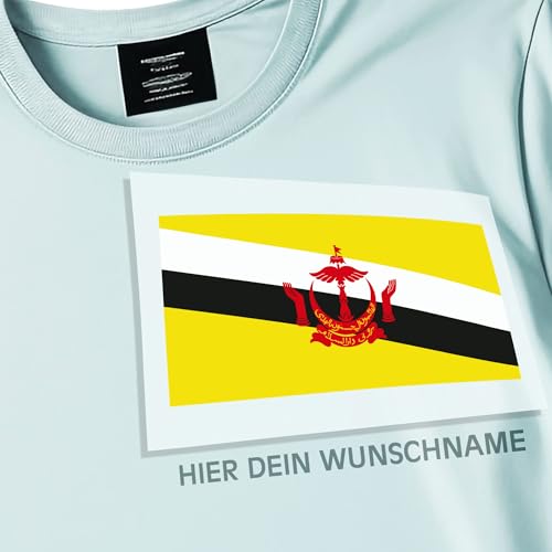 Kiwistar - Bügelbilder für Textilien - Brunei - Bügeletiketten mit Länderflagge und Wunschtext - 120 mm personalisierbar für Trikots, Kleidung, Sport, Teams, Schule, EM, WM, Events, Name, Nummer Kiwistar - Bügelbilder für Textilien - Brunei - Bügeletiketten mit Länderflagge und Wunschtext - 120 mm personalisierbar für Trikots, Kleidung, Sport, Teams, Schule, EM, WM, Events, Name, Nummer von Kiwistar