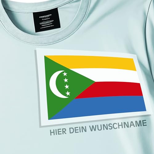 Kiwistar - Bügelbilder für Textilien - Komoren - Bügeletiketten mit Länderflagge und Wunschtext - ab 120 mm personalisierbar für Trikots, Kleidung, Sport, Teams, Schule, EM, WM, Events, Name, Nummer Kiwistar - Bügelbilder für Textilien - Komoren - Bügeletiketten mit Länderflagge und Wunschtext - ab 120 mm personalisierbar für Trikots, Kleidung, Sport, Teams, Schule, EM, WM, Events, Name, Nummer von Kiwistar