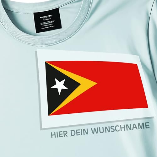 Kiwistar - Bügelbilder für Textilien - Osttimor - Bügeletiketten mit Länderflagge und Wunschtext - 300 mm personalisierbar für Trikots, Kleidung, Sport, Teams, Schule, EM, WM, Events, Name, Nummer Kiwistar - Bügelbilder für Textilien - Osttimor - Bügeletiketten mit Länderflagge und Wunschtext - 300 mm personalisierbar für Trikots, Kleidung, Sport, Teams, Schule, EM, WM, Events, Name, Nummer von Kiwistar