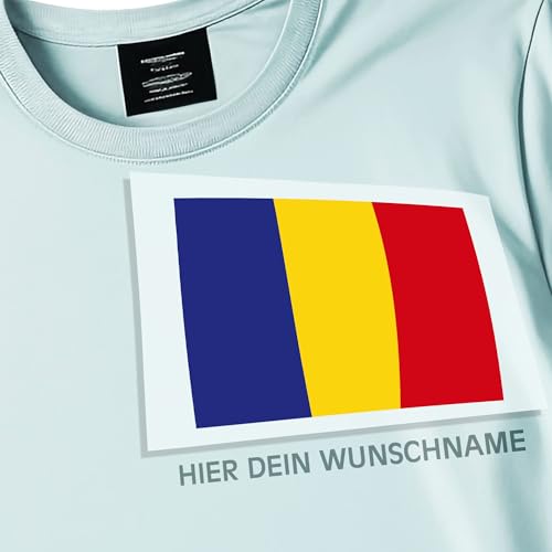 Kiwistar - Bügelbilder für Textilien - Rumänien - Bügeletiketten mit Länderflagge und Wunschtext - 120 mm personalisierbar für Trikots, Kleidung, Sport, Teams, Schule, EM, WM, Events, Name, Nummer Kiwistar - Bügelbilder für Textilien - Rumänien - Bügeletiketten mit Länderflagge und Wunschtext - 120 mm personalisierbar für Trikots, Kleidung, Sport, Teams, Schule, EM, WM, Events, Name, Nummer von Kiwistar