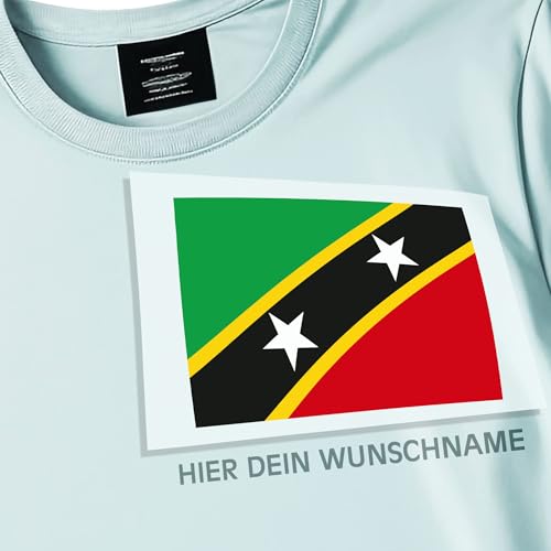 Kiwistar - Bügelbilder für Textilien - St. Kitts und Nevis - Bügeletiketten mit Länderflagge und Wunschtext - ab 120 mm personalisierbar für Trikots, Kleidung, Sport, Teams, Schule, EM, WM, Events, Kiwistar - Bügelbilder für Textilien - St. Kitts und Nevis - Bügeletiketten mit Länderflagge und Wunschtext - ab 120 mm personalisierbar für Trikots, Kleidung, Sport, Teams, Schule, EM, WM, Events, von Kiwistar