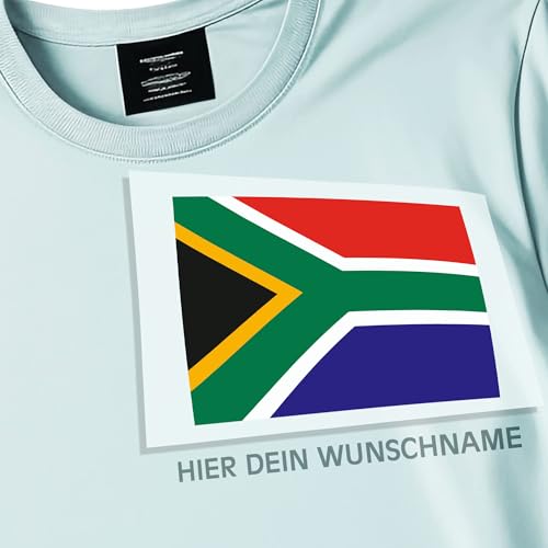 Kiwistar - Bügelbilder für Textilien - Südafrika - Bügeletiketten mit Länderflagge und Wunschtext - ab 120 mm personalisierbar für Trikots, Kleidung, Sport, Teams, Schule, EM, WM, Events, Name, Nummer Kiwistar - Bügelbilder für Textilien - Südafrika - Bügeletiketten mit Länderflagge und Wunschtext - ab 120 mm personalisierbar für Trikots, Kleidung, Sport, Teams, Schule, EM, WM, Events, Name, Nummer von Kiwistar