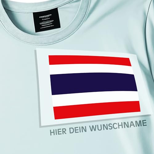 Kiwistar - Bügelbilder für Textilien - Thailand - Bügeletiketten mit Länderflagge und Wunschtext - 120 mm personalisierbar für Trikots, Kleidung, Sport, Teams, Schule, EM, WM, Events, Name, Nummer Kiwistar - Bügelbilder für Textilien - Thailand - Bügeletiketten mit Länderflagge und Wunschtext - 120 mm personalisierbar für Trikots, Kleidung, Sport, Teams, Schule, EM, WM, Events, Name, Nummer von Kiwistar