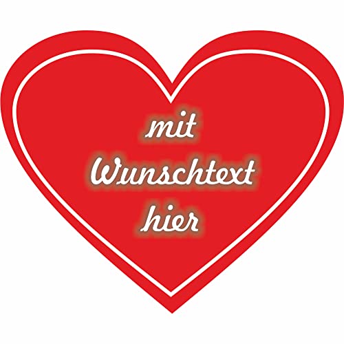 Klebeetiketten - Aufkleber - Design Herz - mit Wunschtext - Bild - Logo - personalisiert - Namensaufkleber - benutzerdefiniert für Firmenlogos - Schule - Kinder - KITA von Kiwistar