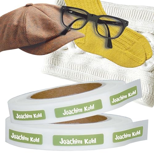 Kiwistar - Namensaufkleber zum Aufbügeln mit Wunschtext - 100 Stück - 4 x 1 cm - grün - Bügeletiketten für Kleidung in Pflegeheim, Seniorenheim & Altersheim - waschfest, personalisierbar, langlebig von Kiwistar