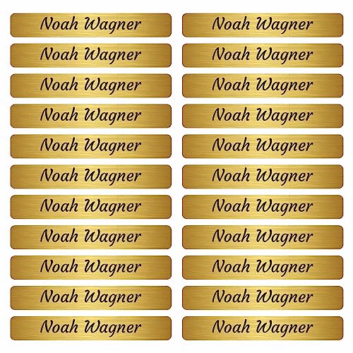 Klebeetiketten - Aufkleber 46x7 mm 180 Stück - Design Gold - mit Wunschtext - Name - personalisiert - Namensaufkleber - für Jugendliche - Firma - Universität - Schule - Kinder - KITA Klebeetiketten - Aufkleber 46x7 mm 180 Stück - Design Gold - mit Wunschtext - Name - personalisiert - Namensaufkleber - für Jugendliche - Firma - Universität - Schule - Kinder - KITA von Kiwistar