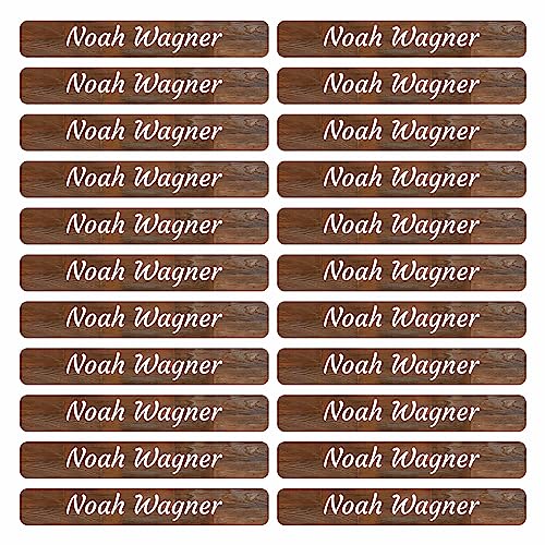Klebeetiketten - Aufkleber 46x7 mm 180 Stück - Design Woody - mit Wunschtext - Name - personalisiert - Namensaufkleber - für Jugendliche - Firma - Universität - Schule - Kinder - KITA Klebeetiketten - Aufkleber 46x7 mm 180 Stück - Design Woody - mit Wunschtext - Name - personalisiert - Namensaufkleber - für Jugendliche - Firma - Universität - Schule - Kinder - KITA von Kiwistar