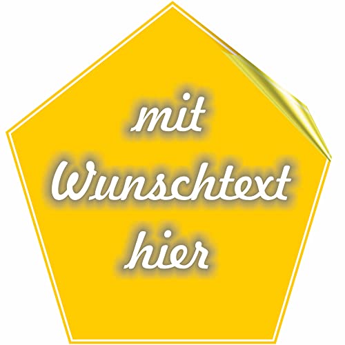 Klebeetiketten - Aufkleber - Design Fünfeck - mit Wunschtext - Bild - Logo - personalisiert - Namensaufkleber - benutzerdefiniert für Firmenlogos - Schule - Kinder - KITA Klebeetiketten - Aufkleber - Design Fünfeck - mit Wunschtext - Bild - Logo - personalisiert - Namensaufkleber - benutzerdefiniert für Firmenlogos - Schule - Kinder - KITA von Kiwistar