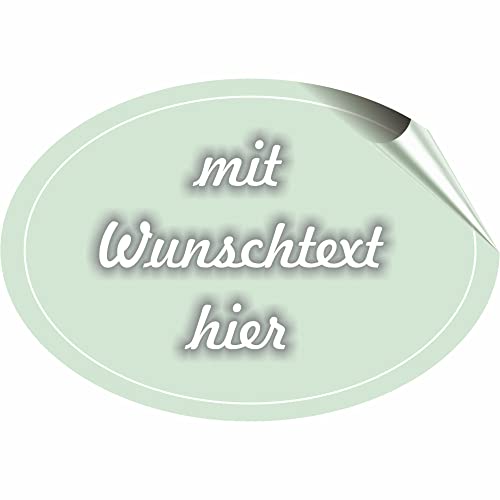 Klebeetiketten - Aufkleber - Design Oval - mit Wunschtext - Bild - Logo - personalisiert - Namensaufkleber - benutzerdefiniert für Firmenlogos - Schule - Kinder - KITA Klebeetiketten - Aufkleber - Design Oval - mit Wunschtext - Bild - Logo - personalisiert - Namensaufkleber - benutzerdefiniert für Firmenlogos - Schule - Kinder - KITA von Kiwistar