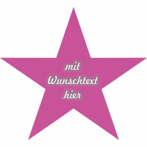 Klebeetiketten - Aufkleber - Design Stern - mit Wunschtext - Bild - Logo - personalisiert - Namensaufkleber - benutzerdefiniert für Firmenlogos - Schule - Kinder - KITA von Kiwistar