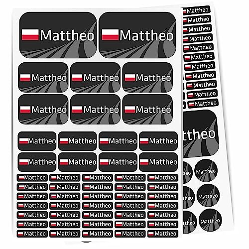 Namensaufkleber Set - Kinder - 126 Stück - Fahne Polen - mit Wunschtext - Name - personalisiert - Namensetiketten - für Jugendliche - Firma - Universität - Schule - Kinder - KITA Namensaufkleber Set - Kinder - 126 Stück - Fahne Polen - mit Wunschtext - Name - personalisiert - Namensetiketten - für Jugendliche - Firma - Universität - Schule - Kinder - KITA von Kiwistar