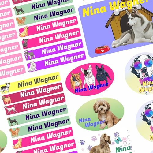 Namensaufkleber Set - Kinder - 75 Stück - Katzen - mit Wunschtext - Name - personalisiert - Namensetiketten - für Jugendliche - Firma - Universität - Schule - Kinder - KITA Namensaufkleber Set - Kinder - 75 Stück - Katzen - mit Wunschtext - Name - personalisiert - Namensetiketten - für Jugendliche - Firma - Universität - Schule - Kinder - KITA von Kiwistar