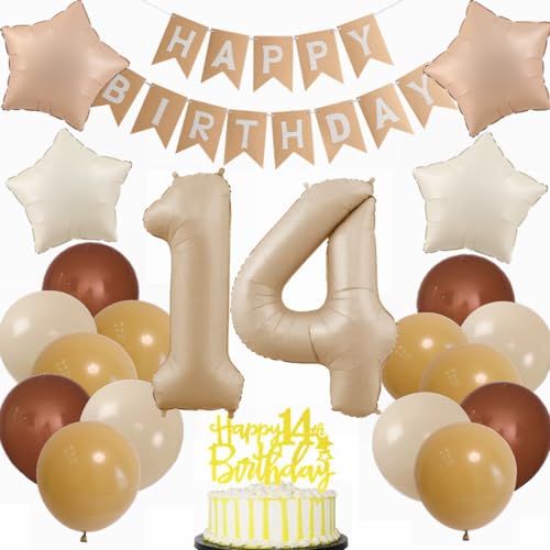 Kiwochy Beige Luftballon 14. Geburtstag Deko Junge Mädchen 14. Geburtstagsdeko Beige Ballon 14 Jahre Mädchen Geburtstagsdeko Ballon 14. Geburtstag Junge Party Deko 14 jahre Geburtstag Deko Ballon Kiwochy Beige Luftballon 14. Geburtstag Deko Junge Mädchen 14. Geburtstagsdeko Beige Ballon 14 Jahre Mädchen Geburtstagsdeko Ballon 14. Geburtstag Junge Party Deko 14 jahre Geburtstag Deko Ballon von Kiwochy