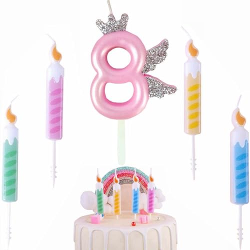 Kiwochy Geburtstagskerzen Zahlen 8 mit Krone Engelsflügel 3D Rosa Geburtstagskerzen Kerzen Geburtstag Geburtstag Kuchen Kerzen Tortendeko Geburtstag Kuchendeko Geburtstag für Kuchen Geburtstagsdeko Kiwochy Geburtstagskerzen Zahlen 8 mit Krone Engelsflügel 3D Rosa Geburtstagskerzen Kerzen Geburtstag Geburtstag Kuchen Kerzen Tortendeko Geburtstag Kuchendeko Geburtstag für Kuchen Geburtstagsdeko von Kiwochy