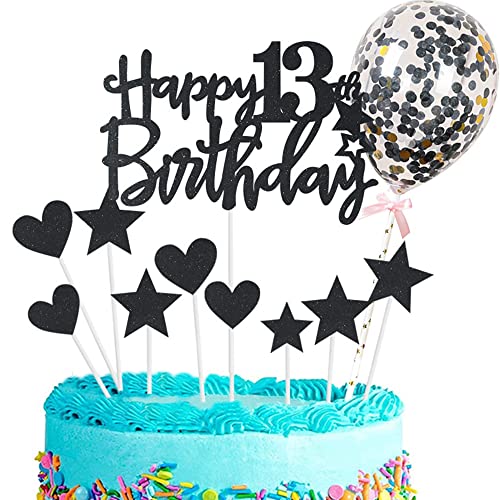 Kiwochy Glitzer 13. Geburtstag Cupcake Toppers Happy 13 Birthday Tortendeko Tortendeko 13 Geburtstag Deko Kuchen 13. Geburtstag Schwarz Tortendeko 13 jahre Junge Mädchen Kuchendeko für 13 Geburtstag Kiwochy Glitzer 13. Geburtstag Cupcake Toppers Happy 13 Birthday Tortendeko Tortendeko 13 Geburtstag Deko Kuchen 13. Geburtstag Schwarz Tortendeko 13 jahre Junge Mädchen Kuchendeko für 13 Geburtstag von Kiwochy