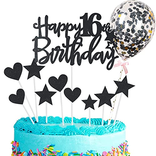 Kiwochy Glitzer 16. Geburtstag Cupcake Toppers Happy 16 Birthday Tortendeko Tortendeko 16 Geburtstag Deko Kuchen 16. Geburtstag Schwarz Tortendeko 16 jahre Junge Mädchen Kuchendeko für 16 Geburtstag Kiwochy Glitzer 16. Geburtstag Cupcake Toppers Happy 16 Birthday Tortendeko Tortendeko 16 Geburtstag Deko Kuchen 16. Geburtstag Schwarz Tortendeko 16 jahre Junge Mädchen Kuchendeko für 16 Geburtstag von Kiwochy