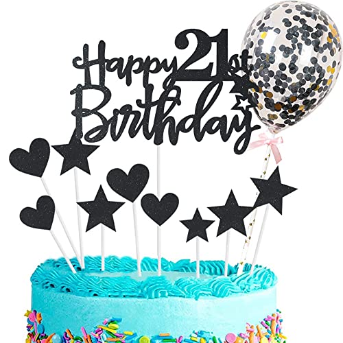 Kiwochy Glitzer 21. Geburtstag Cupcake Toppers Happy 21 Birthday Tortendeko Tortendeko 21 Geburtstag Deko Kuchen 21. Geburtstag Schwarz Tortendeko 21 jahre Mann Frau Kuchendeko für 21 Geburtstag Kiwochy Glitzer 21. Geburtstag Cupcake Toppers Happy 21 Birthday Tortendeko Tortendeko 21 Geburtstag Deko Kuchen 21. Geburtstag Schwarz Tortendeko 21 jahre Mann Frau Kuchendeko für 21 Geburtstag von Kiwochy