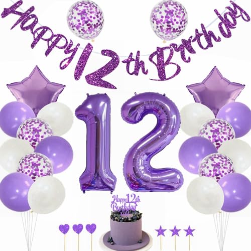 Kiwochy Lila 12 Geburtstag Deko Mädchen 12 Geburtstag Dekoration Lila Tortendeko Geburtstagsdeko 12 jahre Luftballons Nummer 12 Folienballon 12. Geburtstag Party Deko 12 jahre Geburtstag Deko Ballon Kiwochy Lila 12 Geburtstag Deko Mädchen 12 Geburtstag Dekoration Lila Tortendeko Geburtstagsdeko 12 jahre Luftballons Nummer 12 Folienballon 12. Geburtstag Party Deko 12 jahre Geburtstag Deko Ballon von Kiwochy