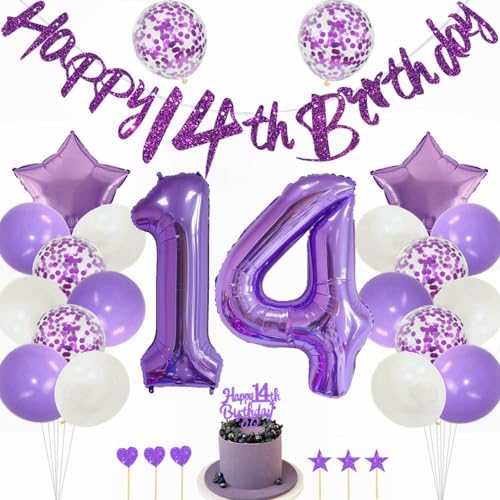 Kiwochy Lila 14 Geburtstag Deko Mädchen 14 Geburtstag Dekoration Lila Tortendeko Geburtstagsdeko 14 jahre Luftballons Nummer 14 Folienballon 14. Geburtstag Party Deko 14 jahre Geburtstag Deko Ballon Kiwochy Lila 14 Geburtstag Deko Mädchen 14 Geburtstag Dekoration Lila Tortendeko Geburtstagsdeko 14 jahre Luftballons Nummer 14 Folienballon 14. Geburtstag Party Deko 14 jahre Geburtstag Deko Ballon von Kiwochy
