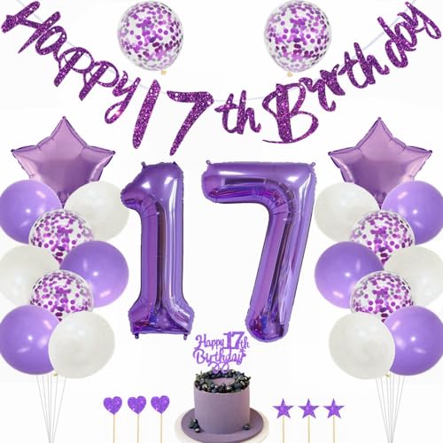Kiwochy Lila 17 Geburtstag Deko Mädchen 17 Geburtstag Dekoration Lila Tortendeko Geburtstagsdeko 17 jahre Luftballons Nummer 17 Folienballon 17. Geburtstag Party Deko 17 jahre Geburtstag Deko Ballon Kiwochy Lila 17 Geburtstag Deko Mädchen 17 Geburtstag Dekoration Lila Tortendeko Geburtstagsdeko 17 jahre Luftballons Nummer 17 Folienballon 17. Geburtstag Party Deko 17 jahre Geburtstag Deko Ballon von Kiwochy