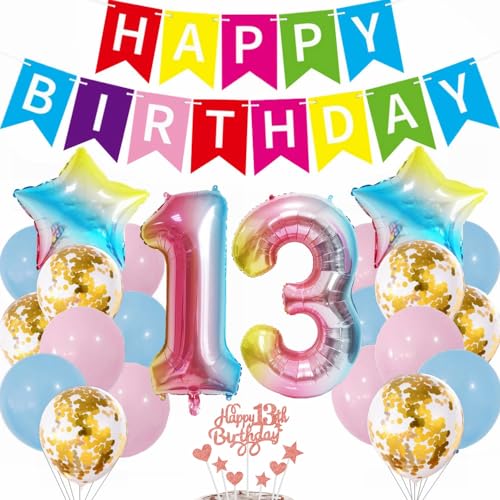 Kiwochy Luftballon 13. Geburtstag Rosa 13 Geburtstag Deko Mädchen 13 Geburtstag Party Deko Rosa Tortendeko Geburtstagsdeko Nummer 13 Folienballon Regenbogen Luftballon 13 jahre Geburtstag Deko Ballon Kiwochy Luftballon 13. Geburtstag Rosa 13 Geburtstag Deko Mädchen 13 Geburtstag Party Deko Rosa Tortendeko Geburtstagsdeko Nummer 13 Folienballon Regenbogen Luftballon 13 jahre Geburtstag Deko Ballon von Kiwochy