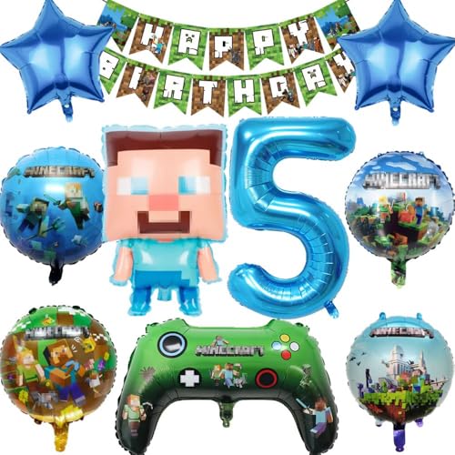 Kiwochy Pixel Luftballon Geburtstag Deko 5 Jahre Luftballon Miner Gamer Kindergeburtstag Jungen 5 Spiel Gamer Luftballon Videospiel Luftballon Set für Geburtstag Party Deko Luftballon Kiwochy Pixel Luftballon Geburtstag Deko 5 Jahre Luftballon Miner Gamer Kindergeburtstag Jungen 5 Spiel Gamer Luftballon Videospiel Luftballon Set für Geburtstag Party Deko Luftballon von Kiwochy