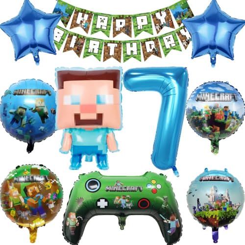 Kiwochy Pixel Luftballon Geburtstag Deko 7 Jahre Luftballon Miner Gamer Kindergeburtstag Jungen 7 Spiel Gamer Luftballon Videospiel Luftballon Set für Geburtstag Party Deko Luftballon Kiwochy Pixel Luftballon Geburtstag Deko 7 Jahre Luftballon Miner Gamer Kindergeburtstag Jungen 7 Spiel Gamer Luftballon Videospiel Luftballon Set für Geburtstag Party Deko Luftballon von Kiwochy