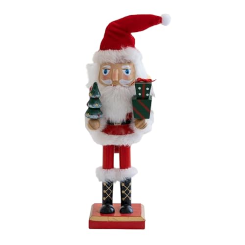 Kixolazr Weihnachts Nussknacker Figur,27cm Santa Nussknacker Holzfigur aus Holz - Festliche Tischdekoration Für Party Eingang Schule Büro Hotel Vitrine Kixolazr Weihnachts Nussknacker Figur,27cm Santa Nussknacker Holzfigur aus Holz - Festliche Tischdekoration Für Party Eingang Schule Büro Hotel Vitrine von Kixolazr