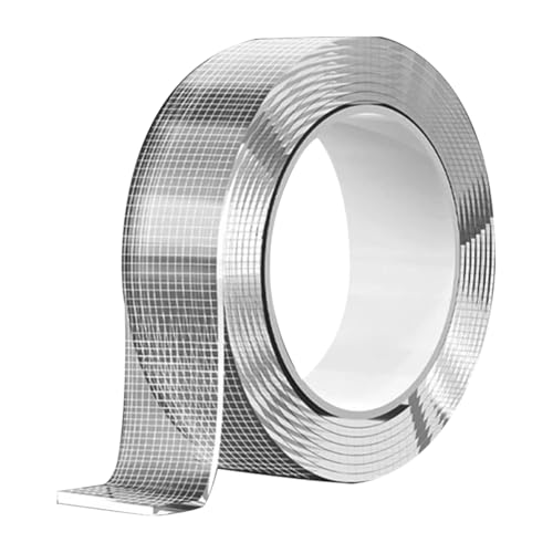 Kiyanest Transparente Doppelseitige Klebeband 2cm x 300cm x 0.2cm | Waschbares Wiederverwendbares Rückstandfreies Nano Klebeband für Wand, Küche, Auto, Büro von Kiyanest