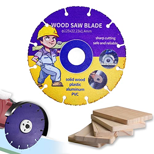 Kizaten Trennscheibe für Holz,125 mm Carbide Multi Wheel Trennscheiben,Kreissägeblatt Flexscheibe Trennscheibe für Winkelschleifer für Holzplatten,Lackfreie Platten,Gummi,Kunststoff,Stahlnägel von Kizaten
