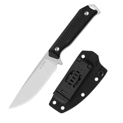 Kizer Begleiter Fix Camping Messer, 3,78" AEB-L Drop-Point Klinge Jagdmesser mit G10-Griff, Survival Messer mit Feststehender Klinge für Outdoor Wanderungen Überleben, 1045MD2 Kizer Begleiter Fix Camping Messer, 3,78" AEB-L Drop-Point Klinge Jagdmesser mit G10-Griff, Survival Messer mit Feststehender Klinge für Outdoor Wanderungen Überleben, 1045MD2 von Kizer