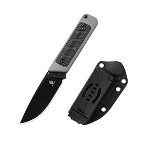 Kizer Smolt Feststehendes Messer, 2,93 Zoll 3V Drop-Point Klinge Feststehende mit G10 & Micarta Griff, EDC Messer für Männer & Frauen Outdoor Survival, mit Scheide 1063A1 von Kizer