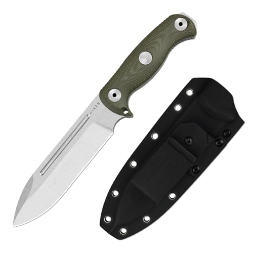 Kizer Drop Bear Fix 7 Messer mit Feststehender Klinge, 16,53cm AEB-L Klinge Jagdmesser mit Micarta Griff & Hammerknauf, Full Tang Überlebensmesser mit Scheide, Bushcraft Messer mit Drehclip, 1103A1 Kizer Drop Bear Fix 7 Messer mit Feststehender Klinge, 16,53cm AEB-L Klinge Jagdmesser mit Micarta Griff & Hammerknauf, Full Tang Überlebensmesser mit Scheide, Bushcraft Messer mit Drehclip, 1103A1 von Kizer